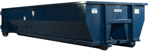 blue roll off bin 