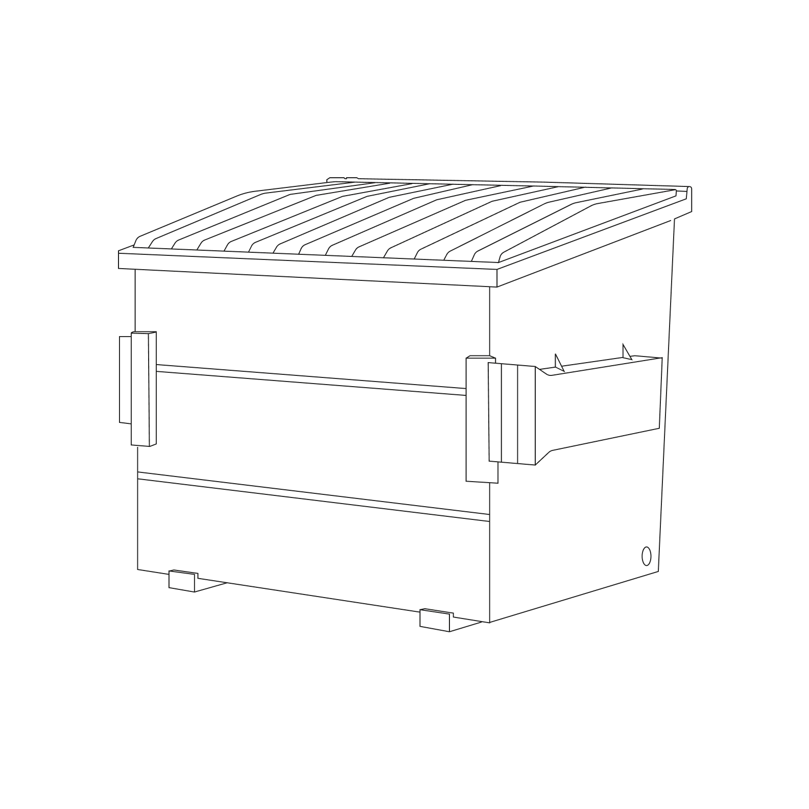 3 Yard Dumpster Outline