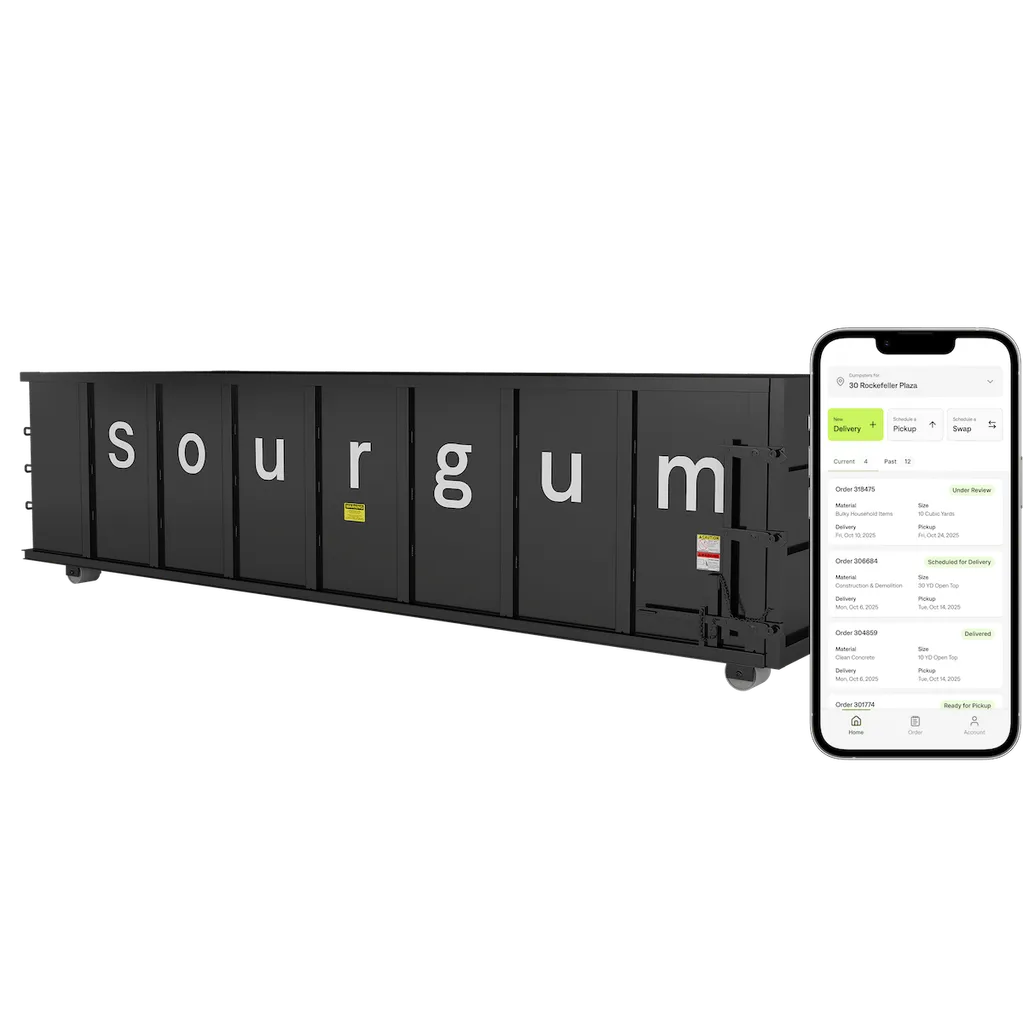 Sourgum 30 Yard Roll-off Dumpster with Sourgum Mobile App