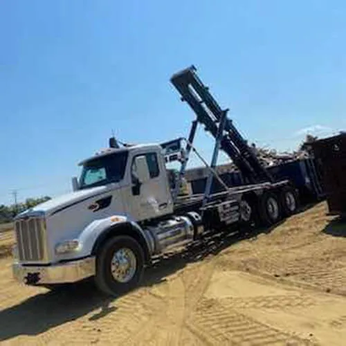 Dumpster rental being picked up in Adams County PA