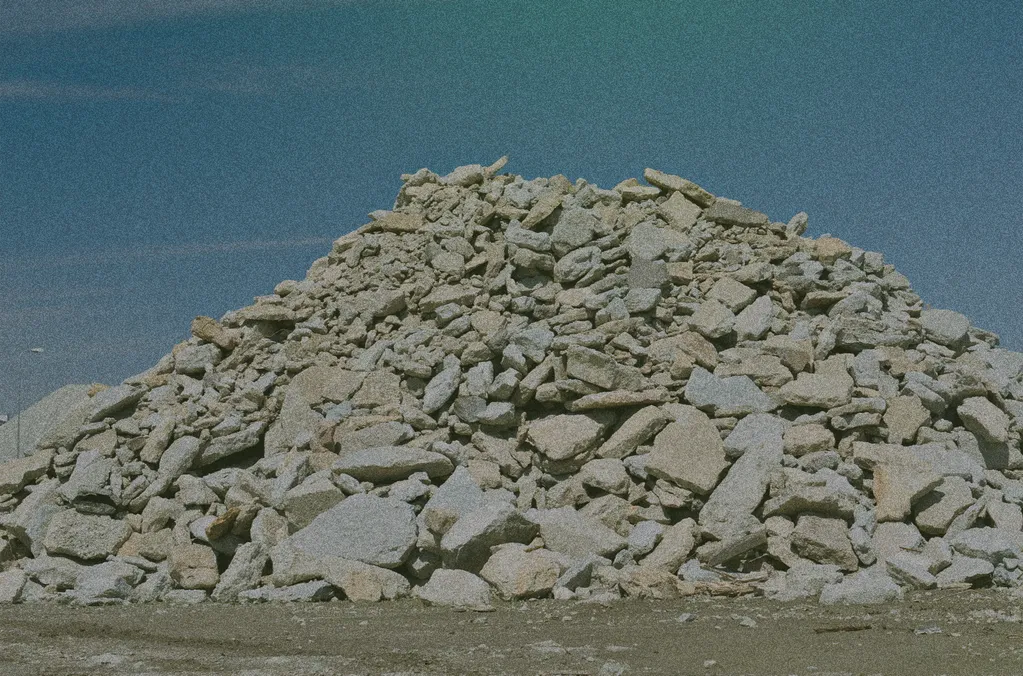 pile of broken up concrete