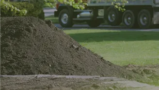 pile of dirt outside