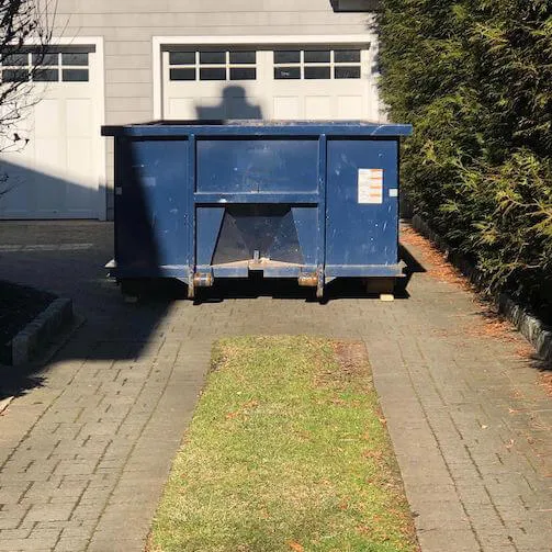 20 yard dumpster in a driveway in South Carolina