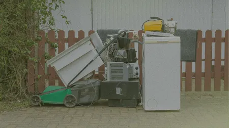 electronics garbage on the curb