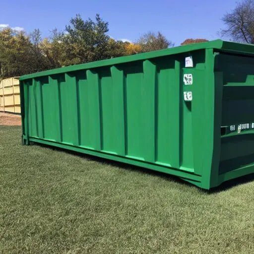 Green roll off dumpster in orange county