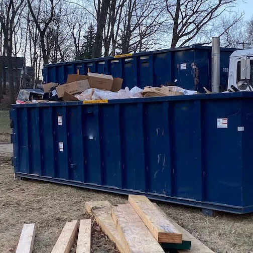 Picture of a full dumpster 