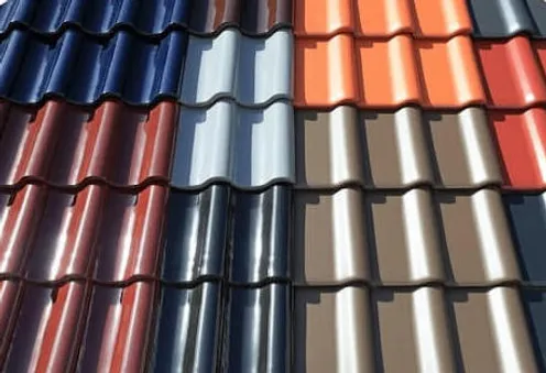 close up image of multi colored shingles