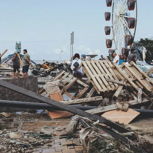 Image of the messy aftermath of storm 