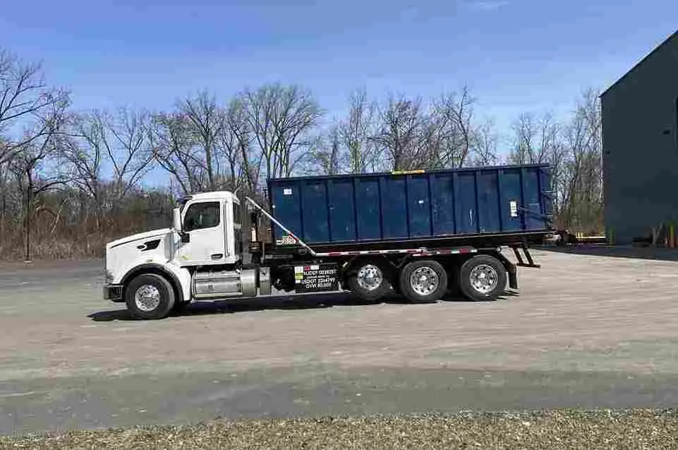 Roll off truck with dumpster in Cabarrus County, NC